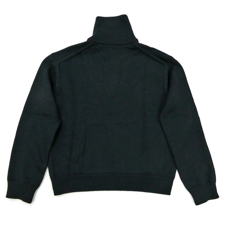 Louis Vuitton Wintari Camion Half Button Knit Black S Long Sleeve Sweater