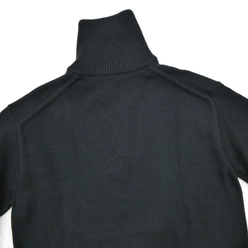 Louis Vuitton Wintari Camion Half Button Knit Black S Long Sleeve Sweater