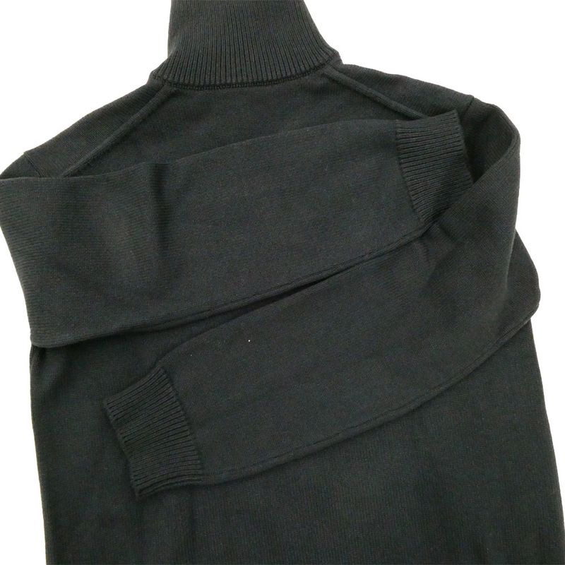 Louis Vuitton Wintari Camion Half Button Knit Black S Long Sleeve Sweater