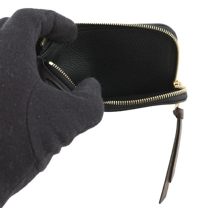 Louis Vuitton Card Case Monogram Calf Leather Holder Louki Black Wallet
