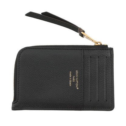 Louis Vuitton Card Case Monogram Calf Leather Holder Louki Black Wallet