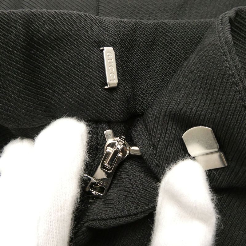 Gucci Trousers Pants 50 XL Nylon Others Riding Contrast Hem Button