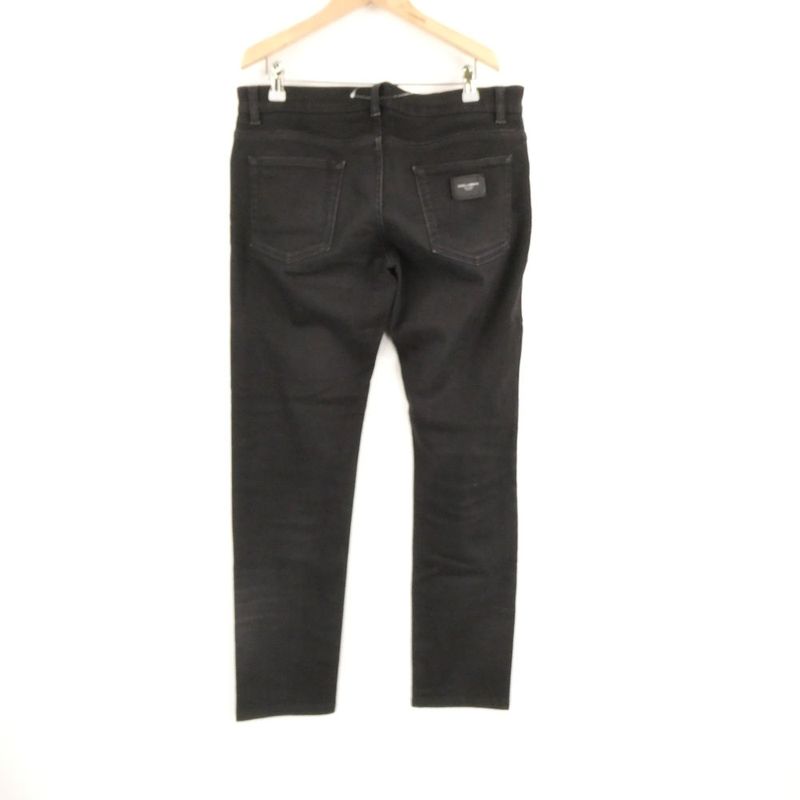 Dolce & Gabbana Solid Black Skinny Jeans Denim Pants 50 XL Cotton and Stretch