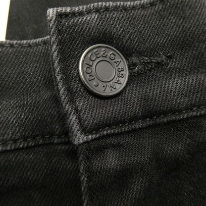 Dolce & Gabbana Solid Black Skinny Jeans Denim Pants 50 XL Cotton and Stretch