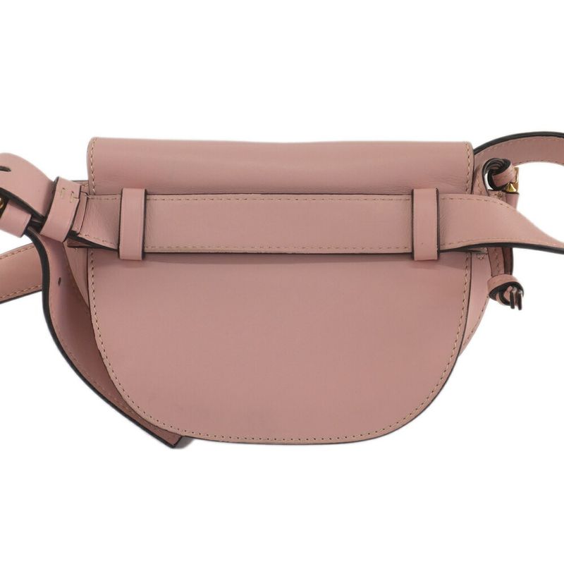 Loewe Gate Dual Mini Shoulder Bag Pink Leather