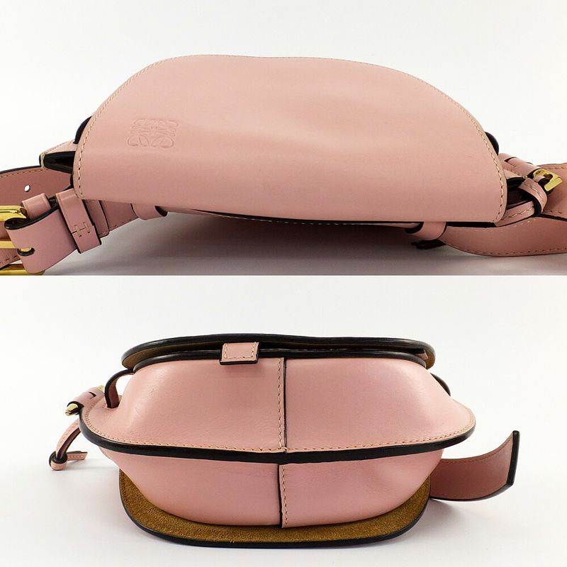 Loewe Gate Dual Mini Shoulder Bag Pink Leather