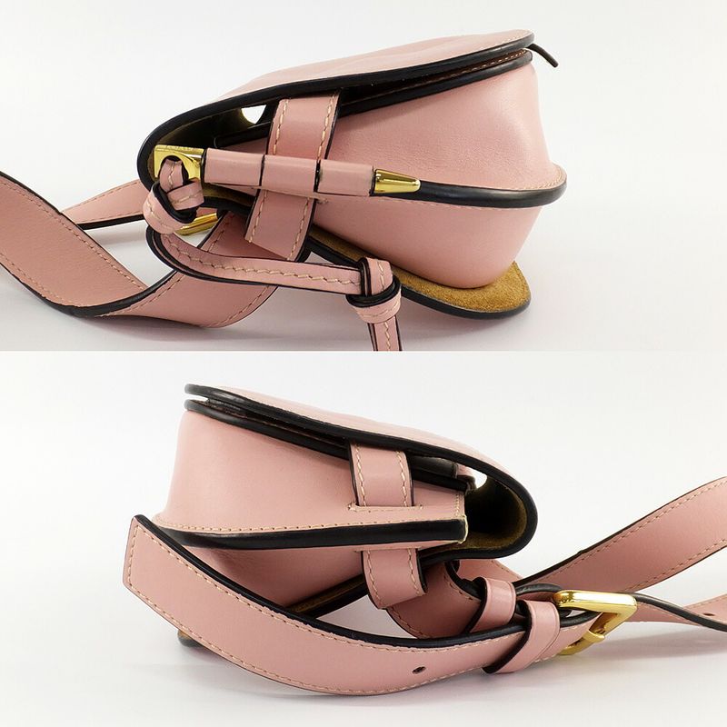 Loewe Gate Dual Mini Shoulder Bag Pink Leather