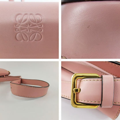 Loewe Gate Dual Mini Shoulder Bag Pink Leather