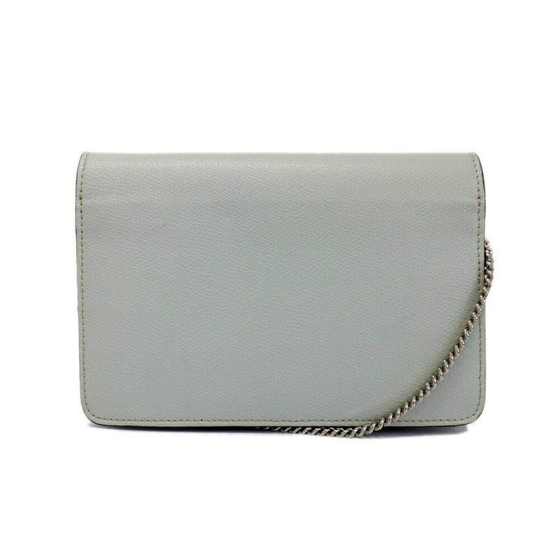 Fendi Mon Star Bugs Chain Wallet Silver Gray Beige Black