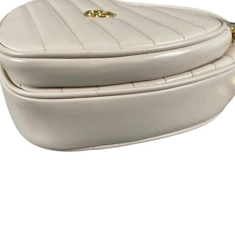 Gucci Heart Chain Shoulder Bag Interlocking White