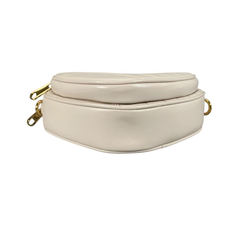 Gucci Heart Chain Shoulder Bag Interlocking White