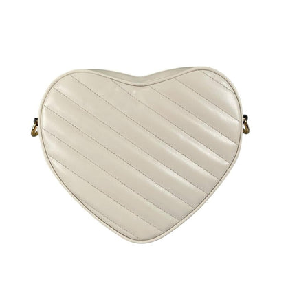 Gucci Heart Chain Shoulder Bag Interlocking White