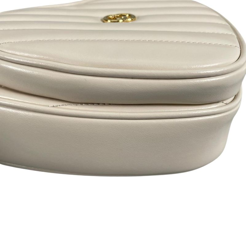 Gucci Heart Chain Shoulder Bag Interlocking White