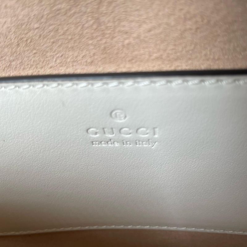 Gucci Heart Chain Shoulder Bag Interlocking White
