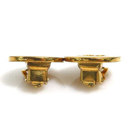 Chanel Earrings Clover Gold