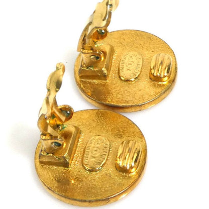 Chanel Earrings Clover Gold