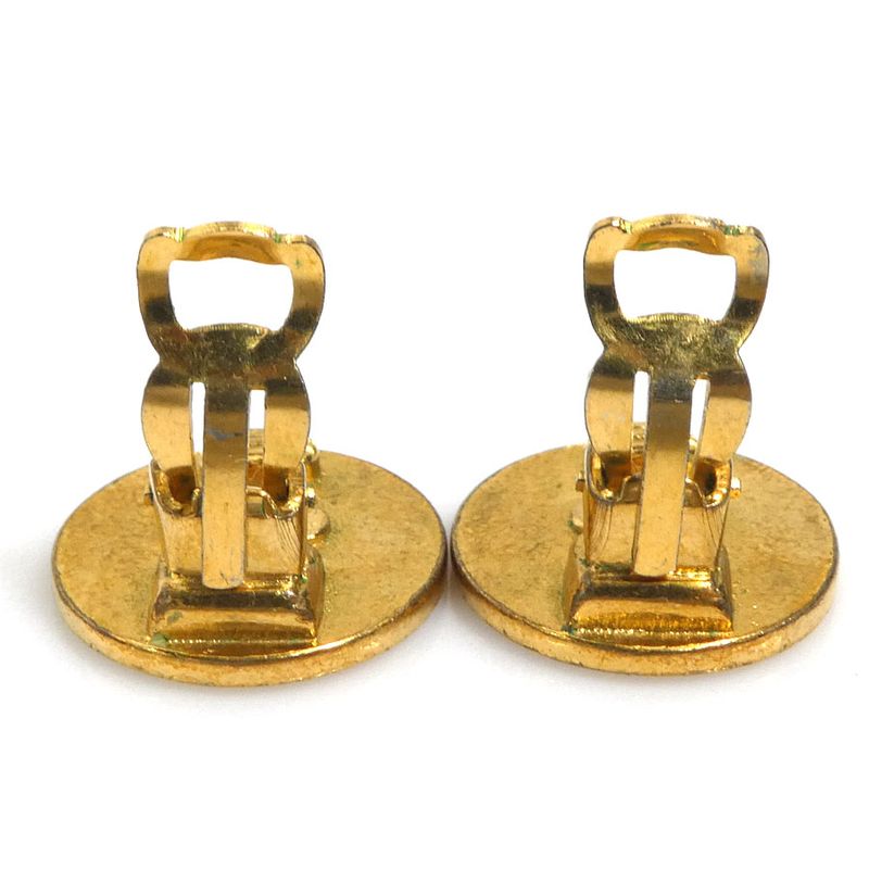 Chanel Earrings Clover Gold