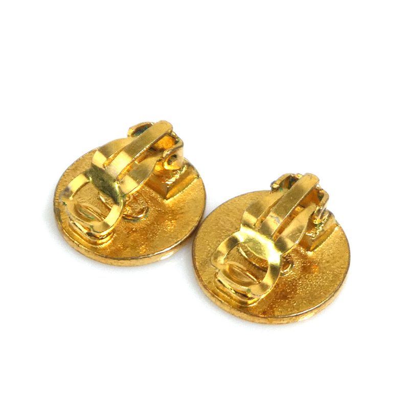Chanel Earrings Clover Gold