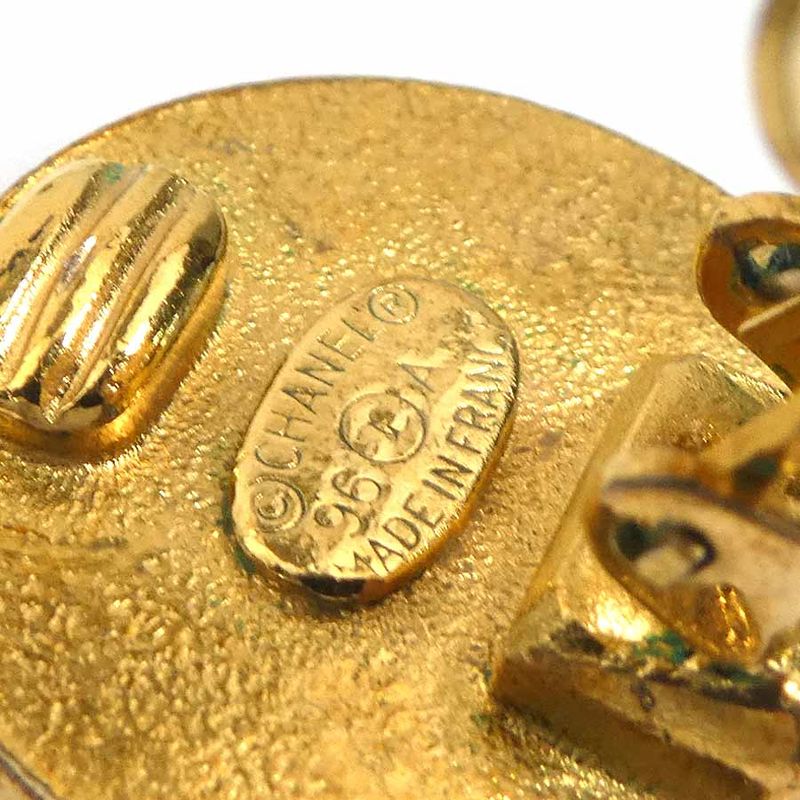 Chanel Earrings Clover Gold