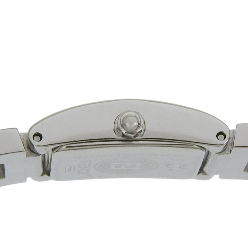 Fendi Logo Stainless Steel Quartz Analog Display Silver Dial Watch