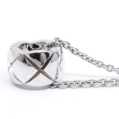 Chanel 18k White Gold Coco Crush Necklace Quilted