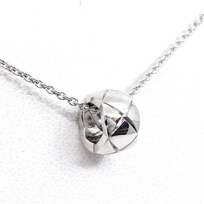 Chanel 18k White Gold Coco Crush Necklace Quilted