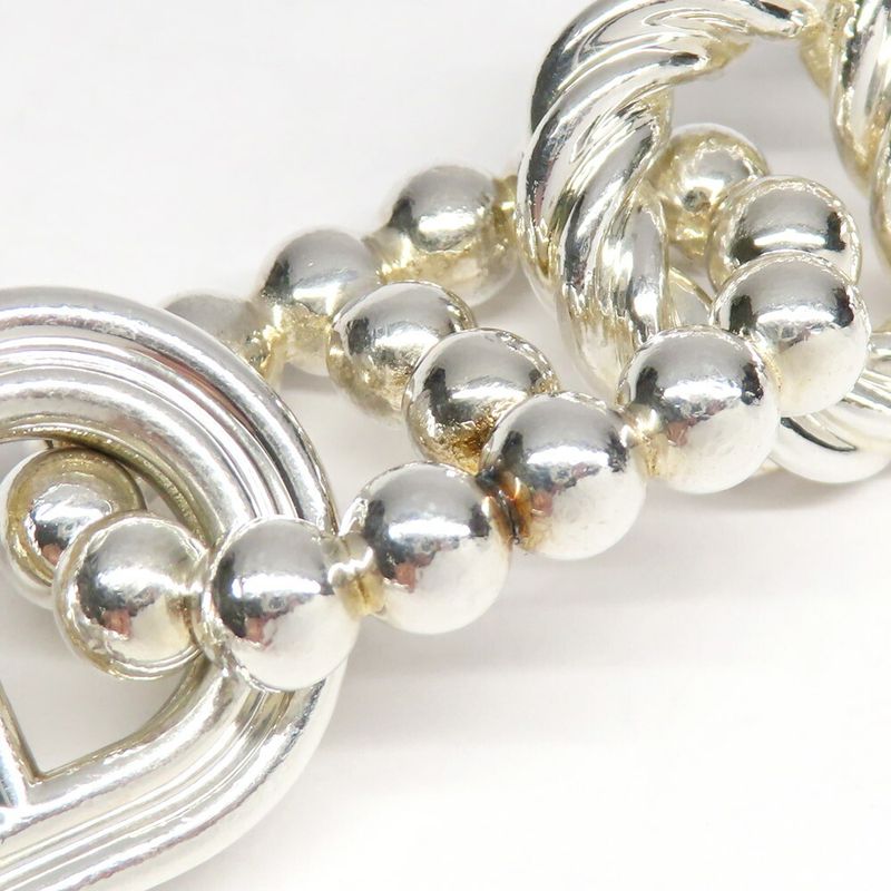 Hermes Bracelet Parade TGM Chaine D'ancre Silver