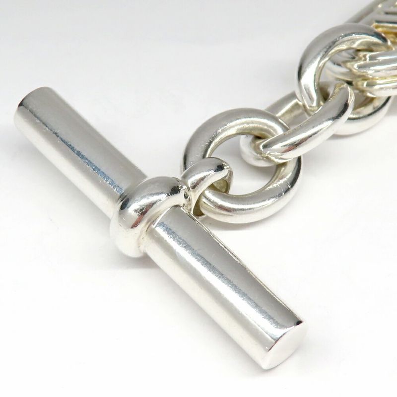 Hermes Bracelet Parade TGM Chaine D'ancre Silver