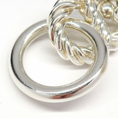 Hermes Bracelet Parade TGM Chaine D'ancre Silver