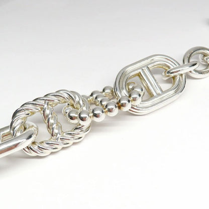Hermes Bracelet Parade TGM Chaine D'ancre Silver