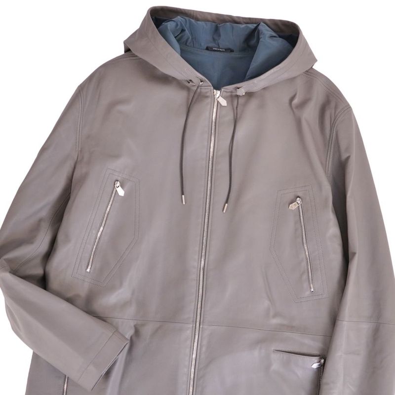 Hermes Jacket Leather Zip Up