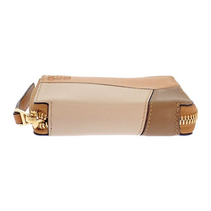 Loewe Puzzle Square Zip Wallet Bifold Calf Brown
