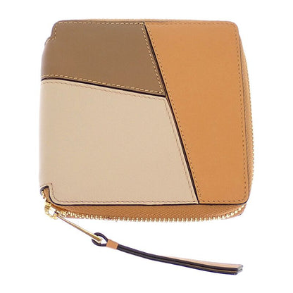 Loewe Puzzle Square Zip Wallet Bifold Calf Brown