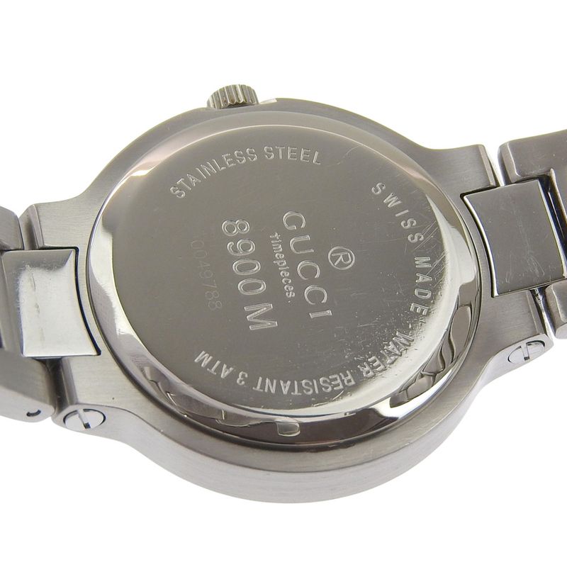 Gucci Stainless Steel Quartz Analog Display Boys Gray Dial Watch