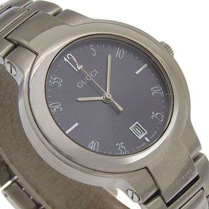 Gucci Stainless Steel Quartz Analog Display Boys Gray Dial Watch