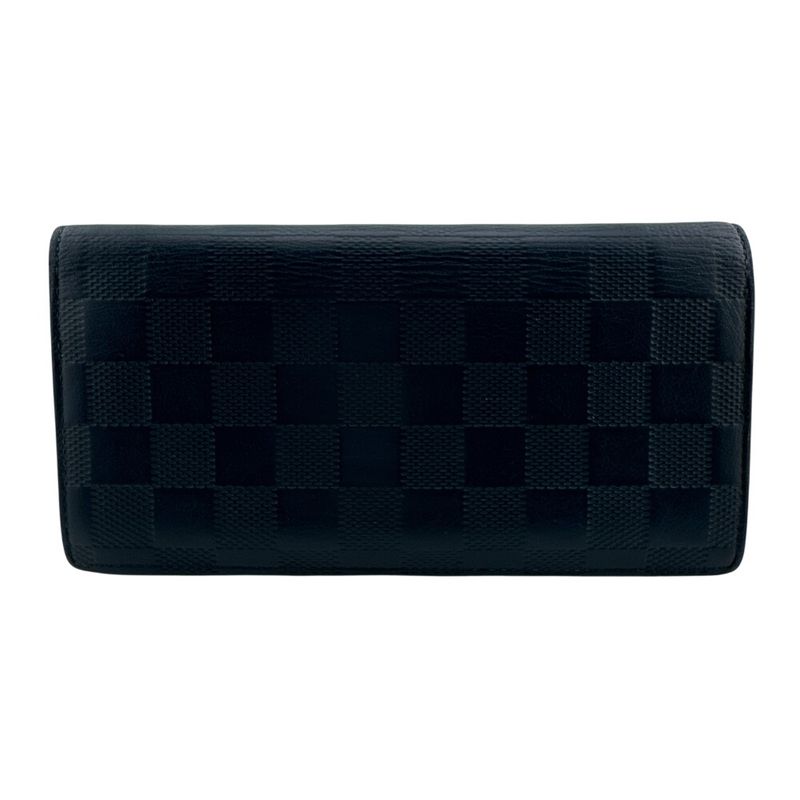 Louis Vuitton Portefeuille Brazza Damier Infini Leather Wallet Navy