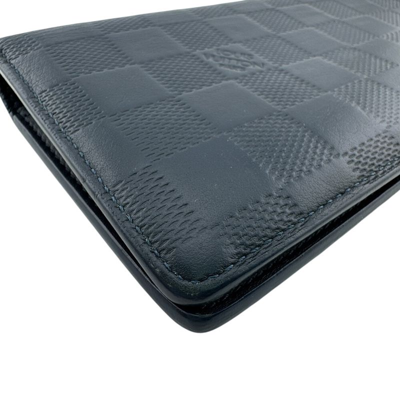 Louis Vuitton Portefeuille Brazza Damier Infini Leather Wallet Navy