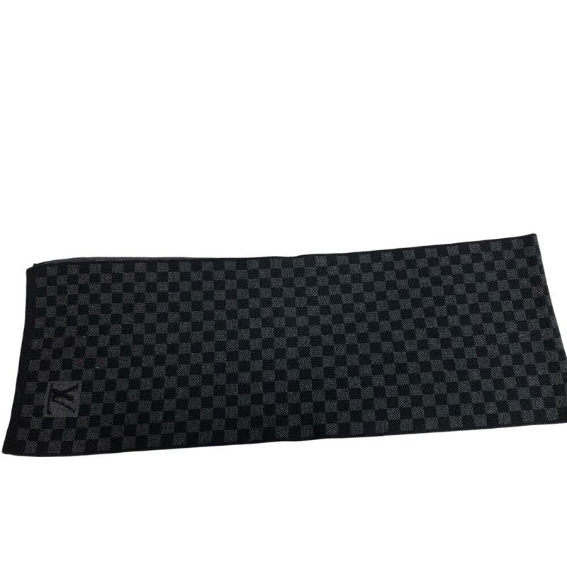 Louis Vuitton Echarpe Petit Damier Wool Scarf Black