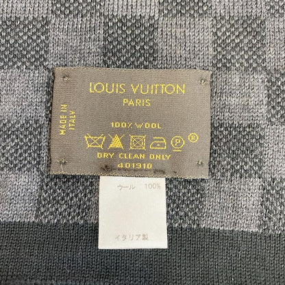 Louis Vuitton Echarpe Petit Damier Wool Scarf Black