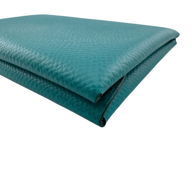 Hermes Calvi Duo Veau Epsom Coin Case Vert Jade