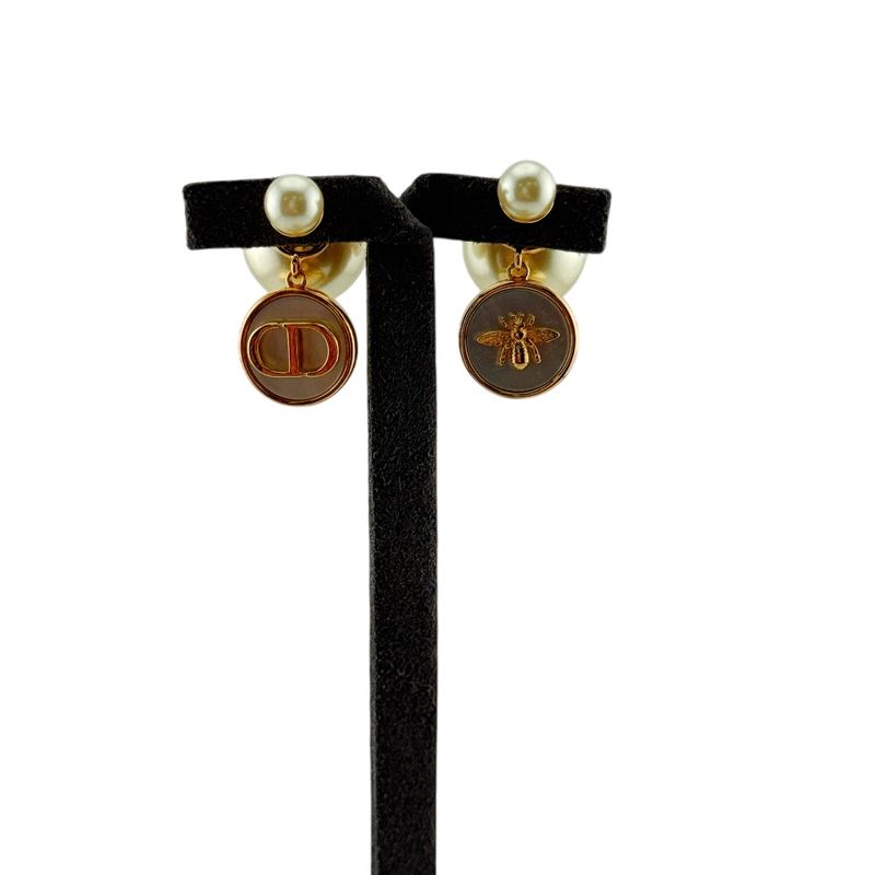 Dior Pearl Bee Cdlogo Tribales Tribal Earrings Gold