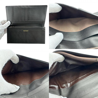 Saint Laurent Yves YSL Bifold Vintage Leather Wallet Black