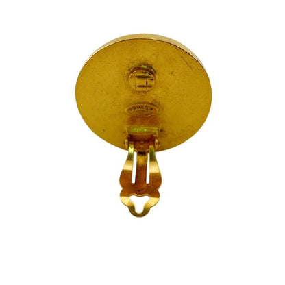 Chanel One Only CC Logo Earrings Gold