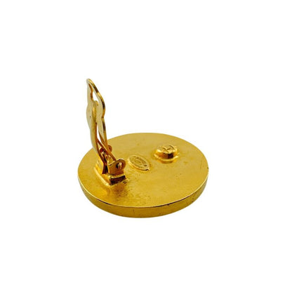 Chanel One Only CC Logo Earrings Gold