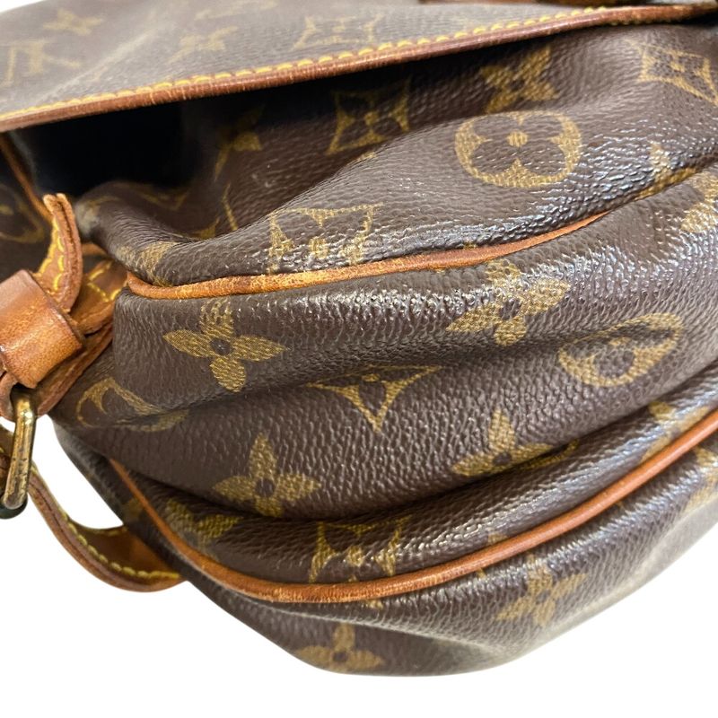 Louis Vuitton Saumur 30 Monogram Leather Shoulder Bag Brown