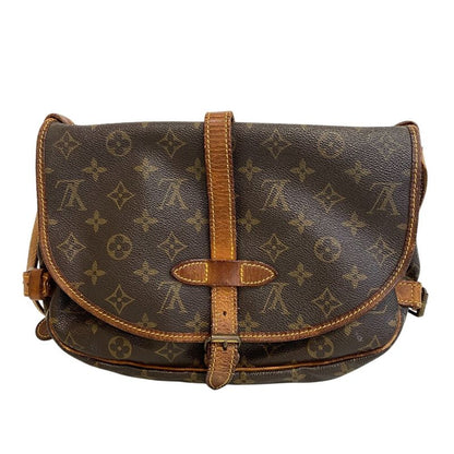Louis Vuitton Saumur 30 Monogram Leather Shoulder Bag Brown