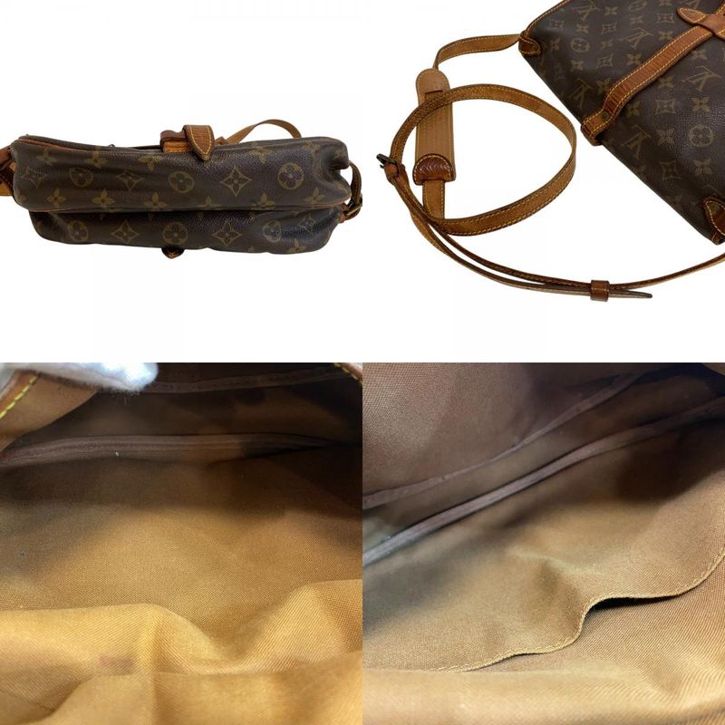 Louis Vuitton Saumur 30 Monogram Leather Shoulder Bag Brown