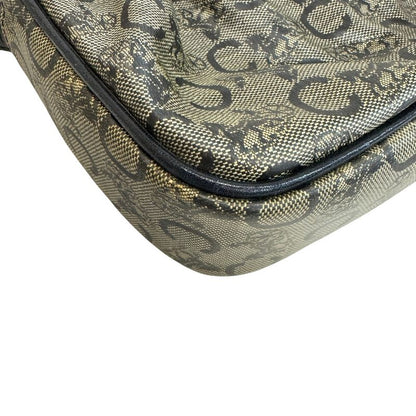 Celine C Carriage Pattern Pochette Vintage Salki Shoulder Bag Navy