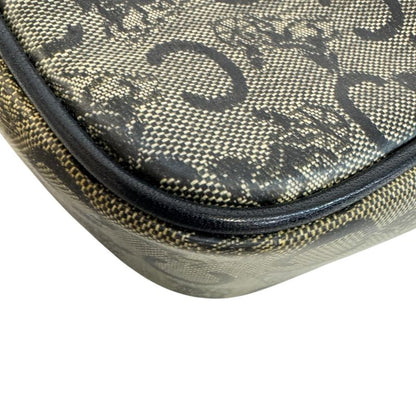 Celine C Carriage Pattern Pochette Vintage Salki Shoulder Bag Navy