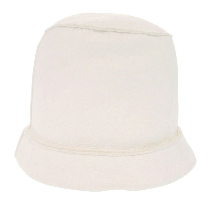 Hermes Bucket Hat 56 Lambskin Mouton White Hat